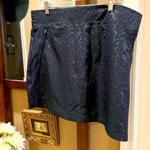 Orvis Black Rose Embossed Print Skirt / Shorts Travel Skort XL